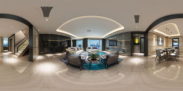 全景360现代风格客厅餐厅空间81设计图下载 图片79.86MB 家居空间库 SU模型